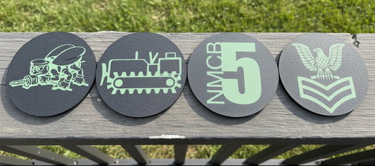 Custom Coasters & Holder Set
