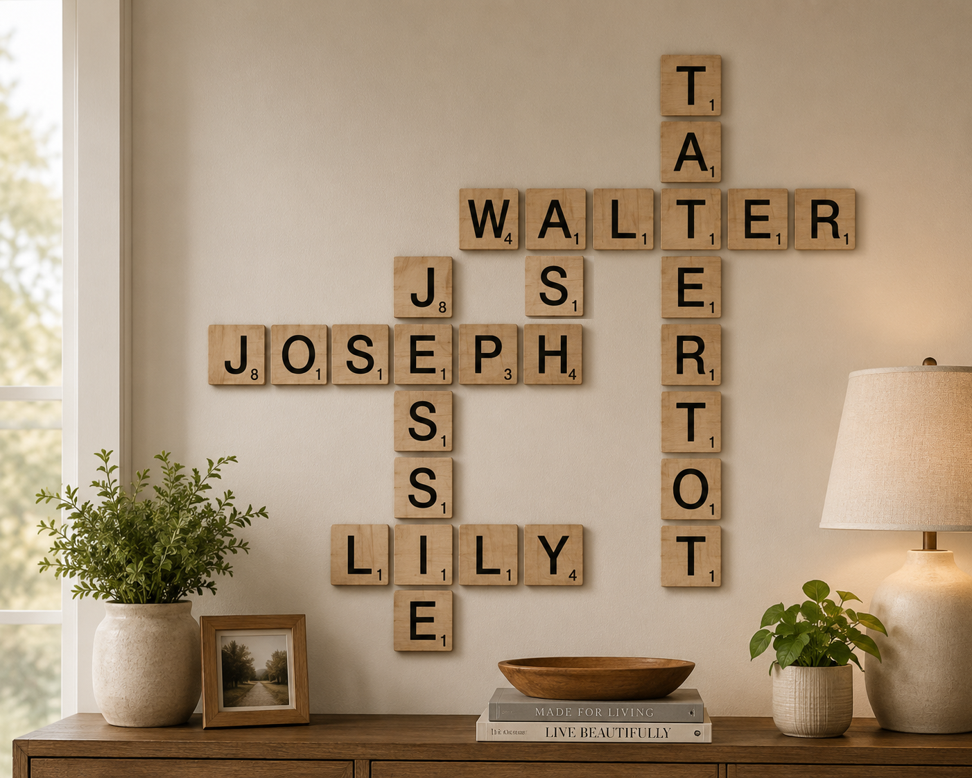 Wooden Letter Tiles