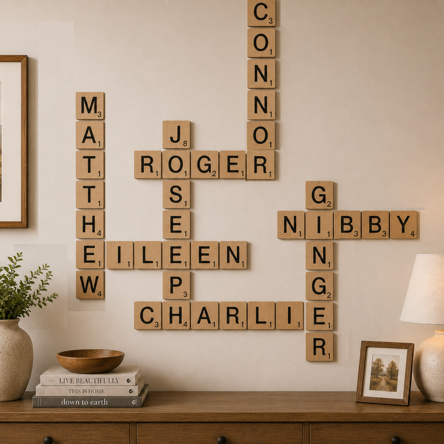 Wooden Letter Tiles
