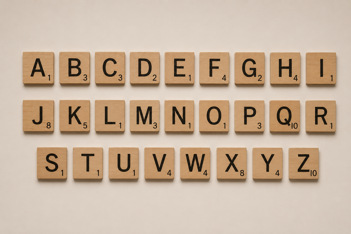 Wooden Letter Tiles